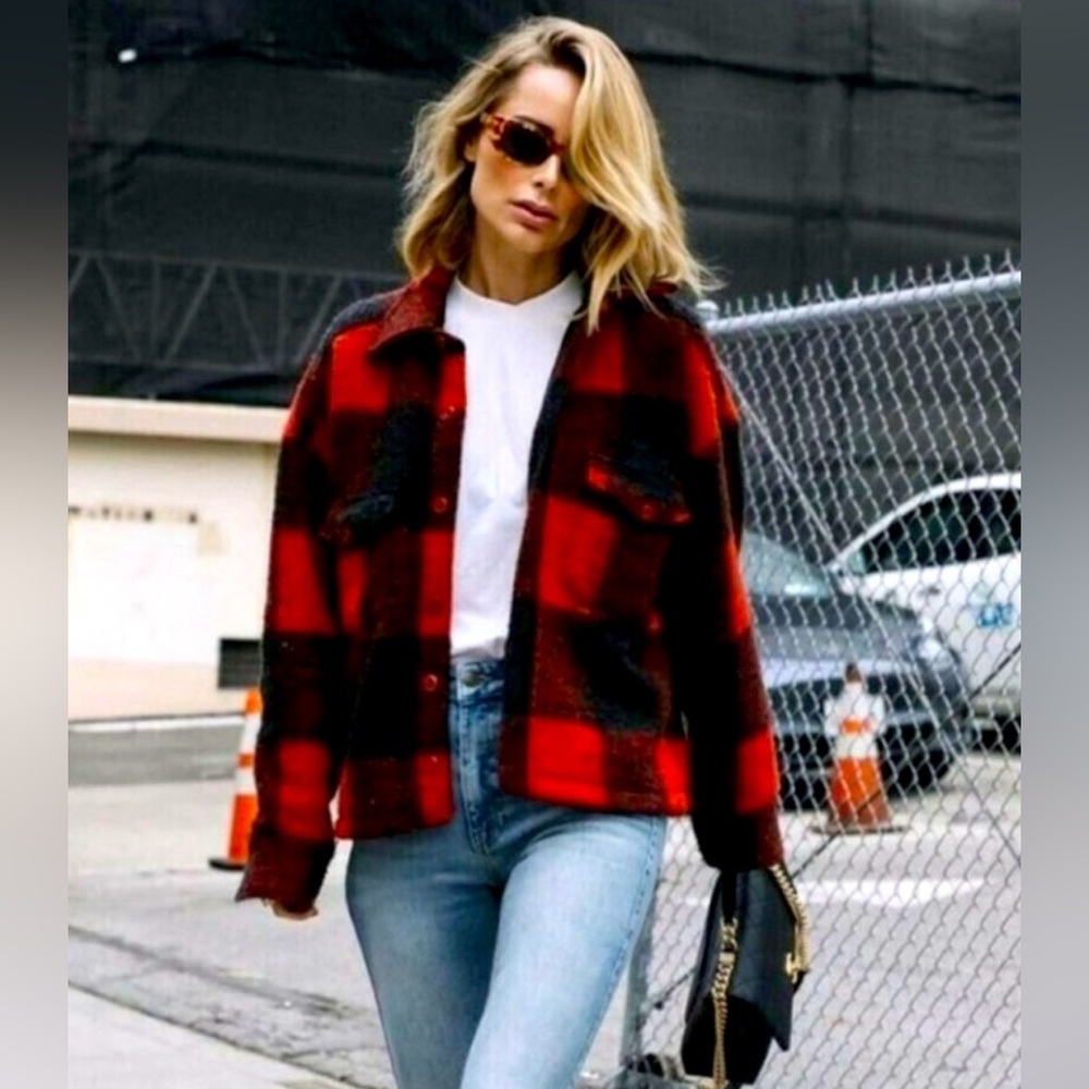 Anine Bing Bobbi Plaid Jacket ❤️🖤
